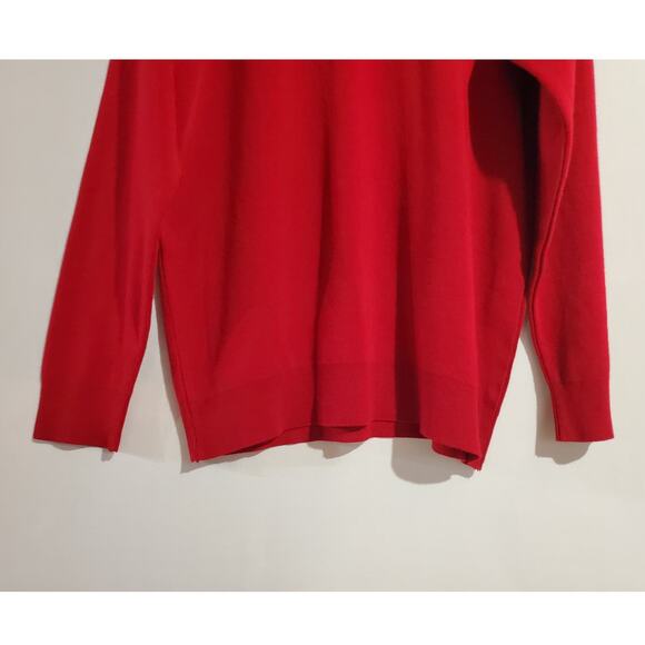 BOSS Hugo Boss 100% Wool Embroidered Logo Crewneck Sweater Mens Size XXL Red - Picture 4 of 9